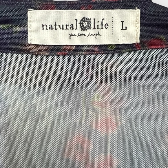Natural Life Carina Mesh Floral Boho Top - Picture 4 of 10